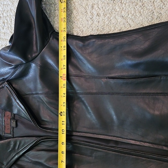 Siena Black Leather Jacket Size Large - Picture 8 of 9